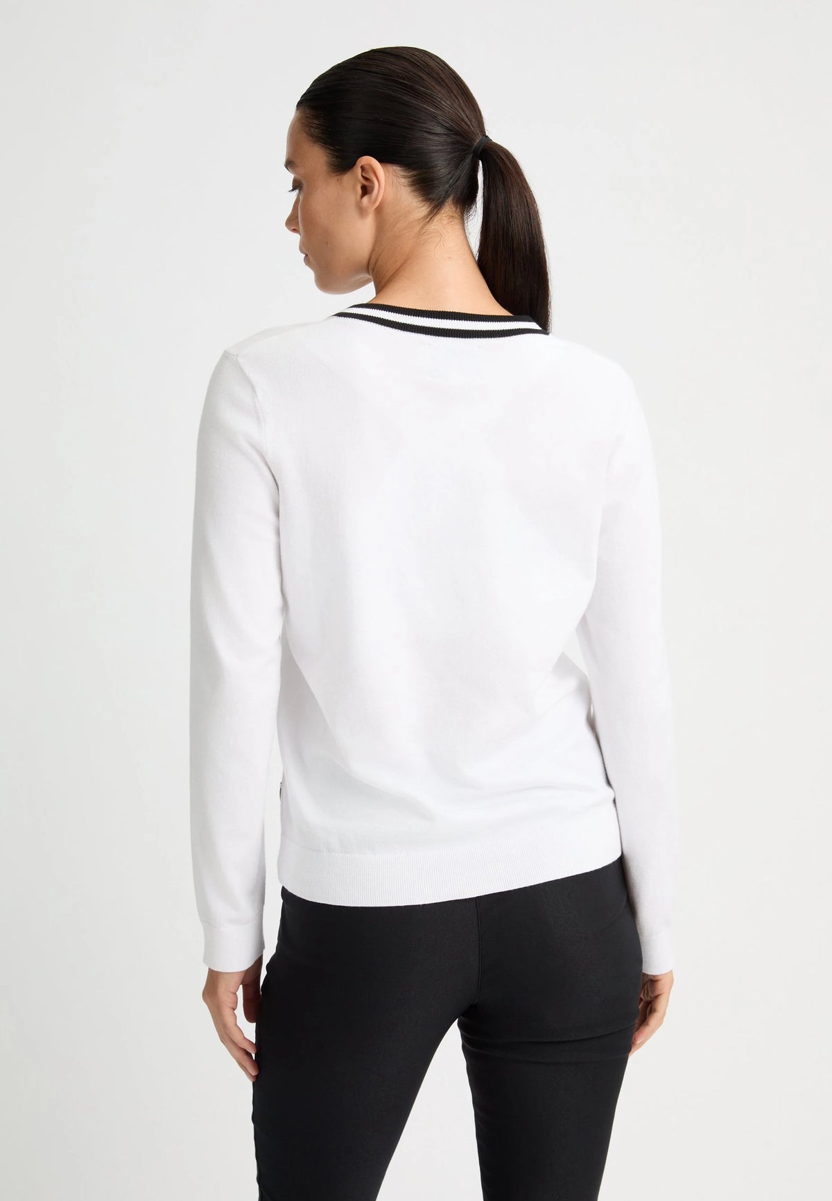 Röhnisch Adele Knitted Sweater Dam White/Black