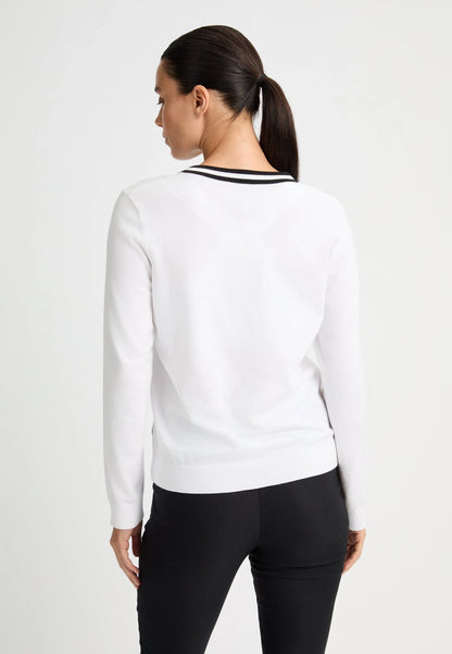 Röhnisch Adele Knitted Sweater Dam White/Black