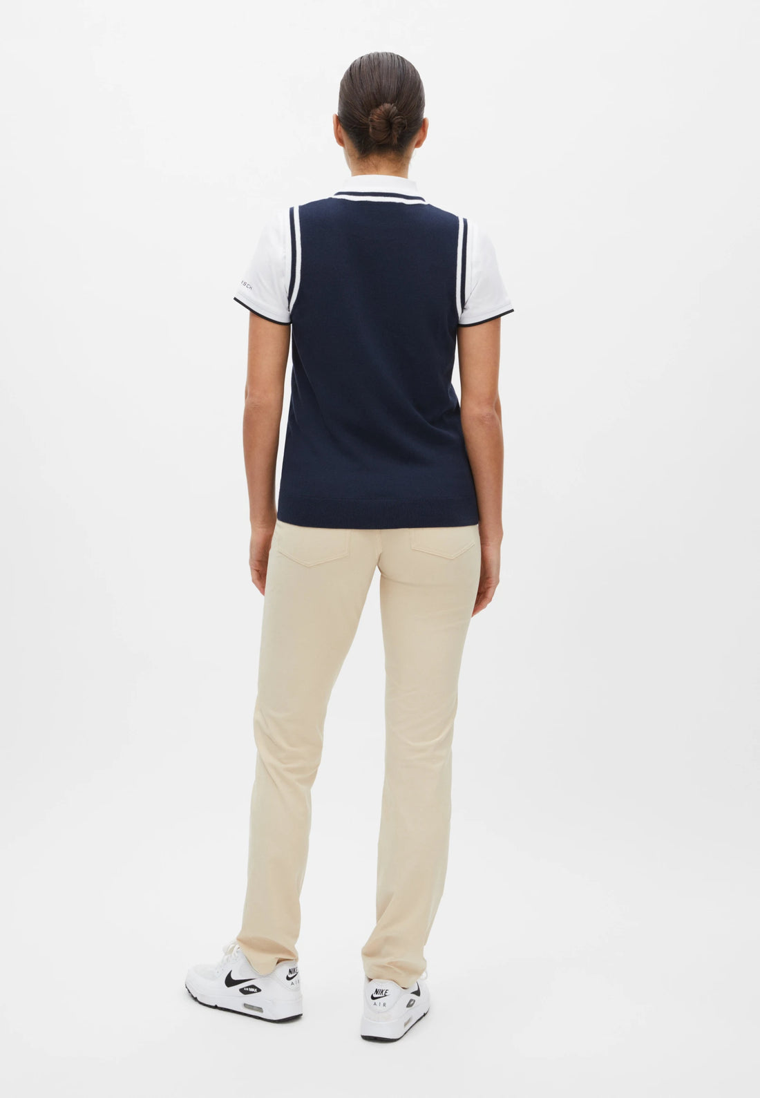 Röhnisch Adele Knitted Vest Dam Navy/White