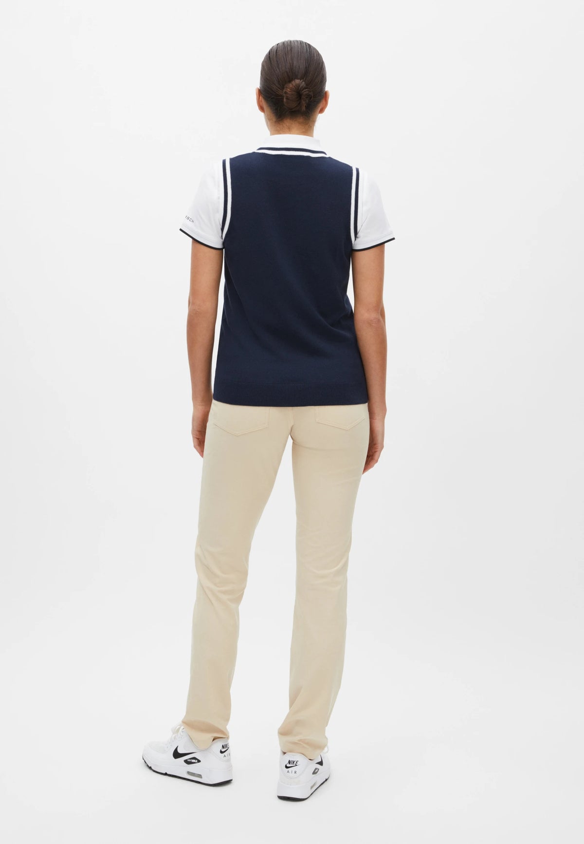 Röhnisch Adele Knitted Vest Dam Navy/White