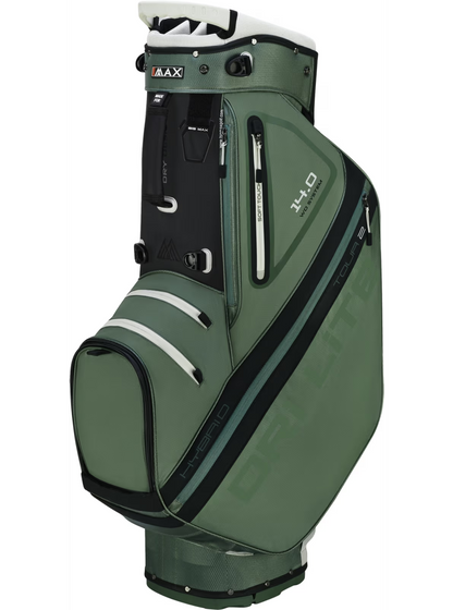 BIG MAX Dri Lite Hybrid Tour 2 golfbag, vy av 14-vägs avdelare uppifrån