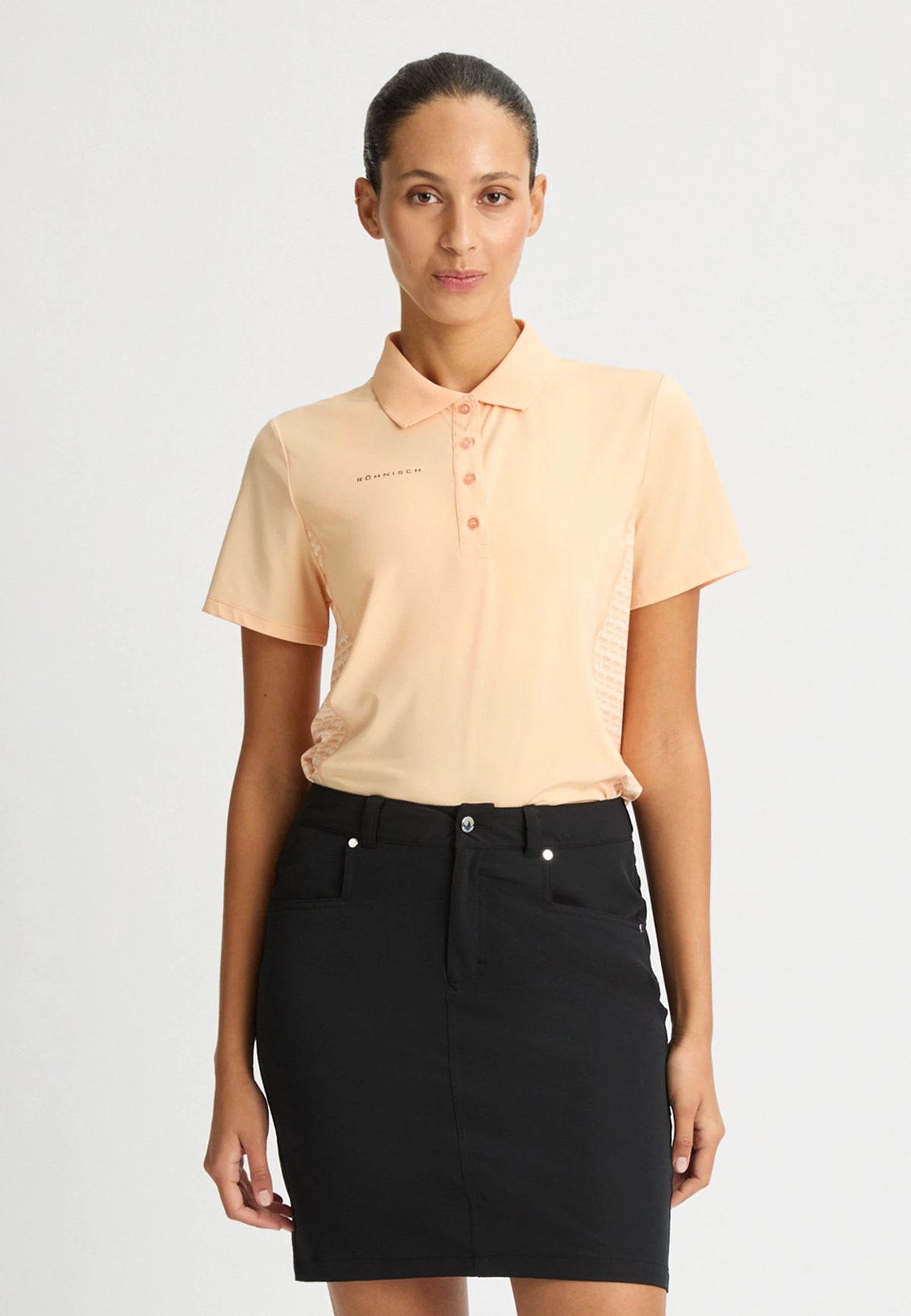 Nicky Poloshirt Monogram Peach