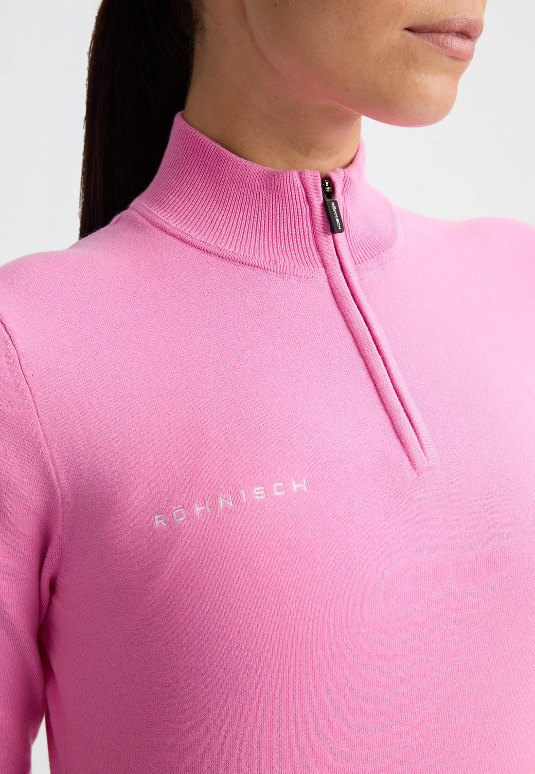Röhnisch Kora Knitted Half Zip Dam Fuchsia Pink