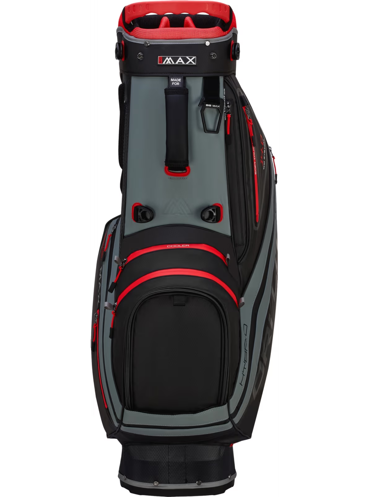 BIG MAX Dri Lite Hybrid Tour 2 golfbag, vy av stativ och axelrem