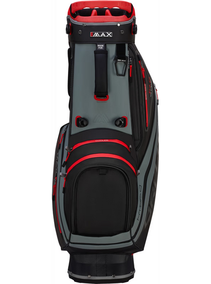 BIG MAX Dri Lite Hybrid Tour 2 golfbag, vy av stativ och axelrem