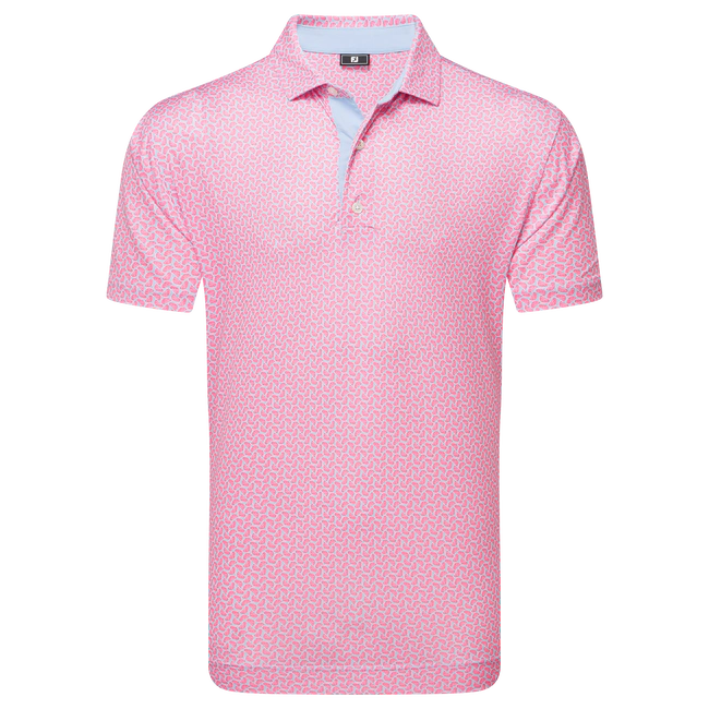 FootJoy Citrus Print Lisle Golfpiké Herr
