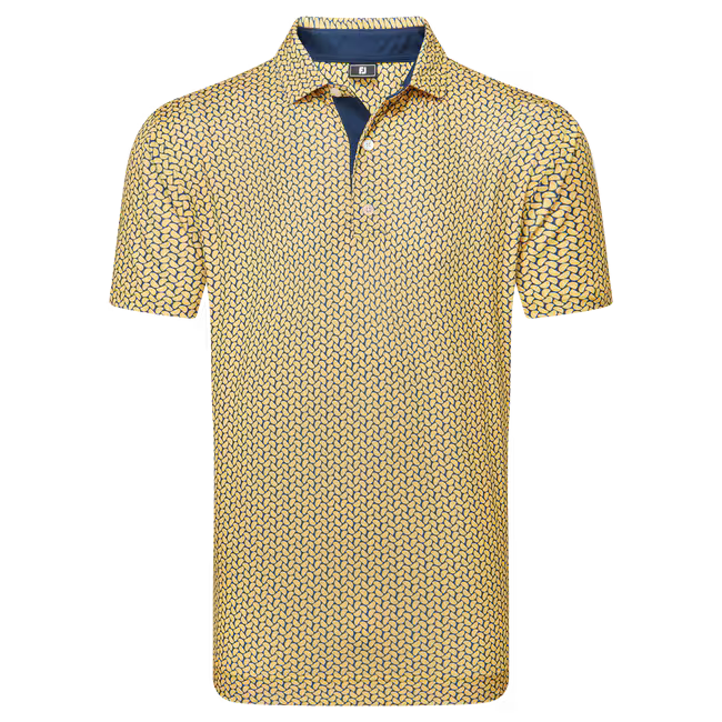 FootJoy Citrus Print Lisle Golfpiké Herr – bild 2