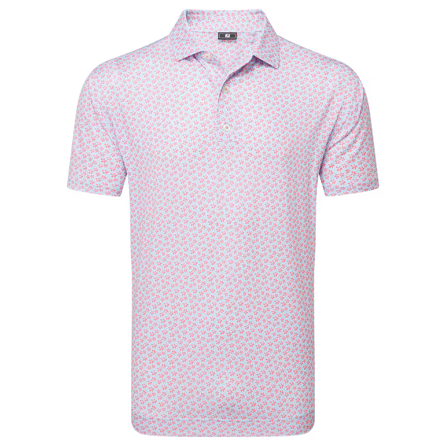 FootJoy Floral Sketch Print Lisle Golfpiké Herr