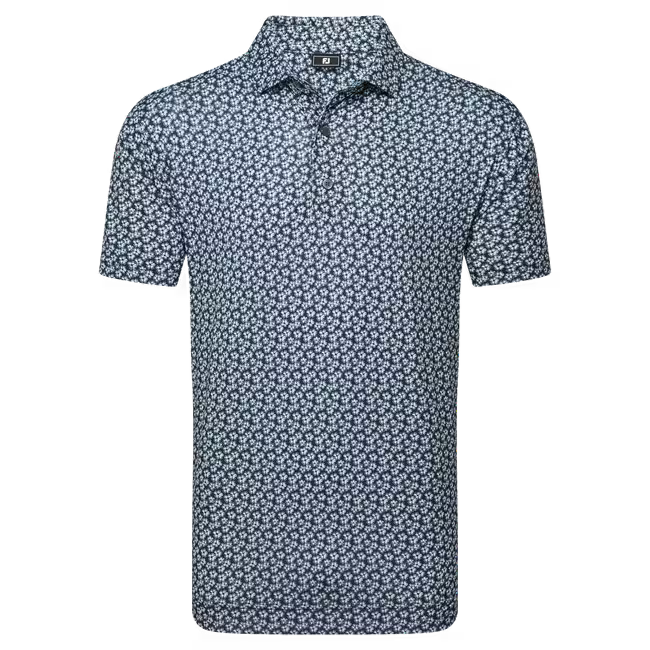 FootJoy Floral Sketch Print Lisle Golfpiké Herr – bild 2