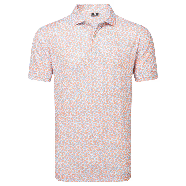 FootJoy Floral Sketch Print Lisle Golfpiké Herr – bild 3
