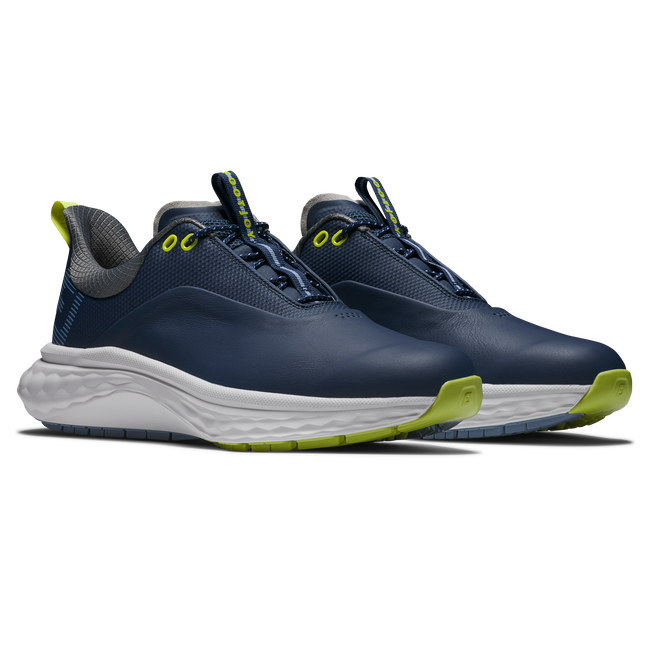 FootJoy FJ Quantum golfsko herr, snedvy av läderovandel och snörning