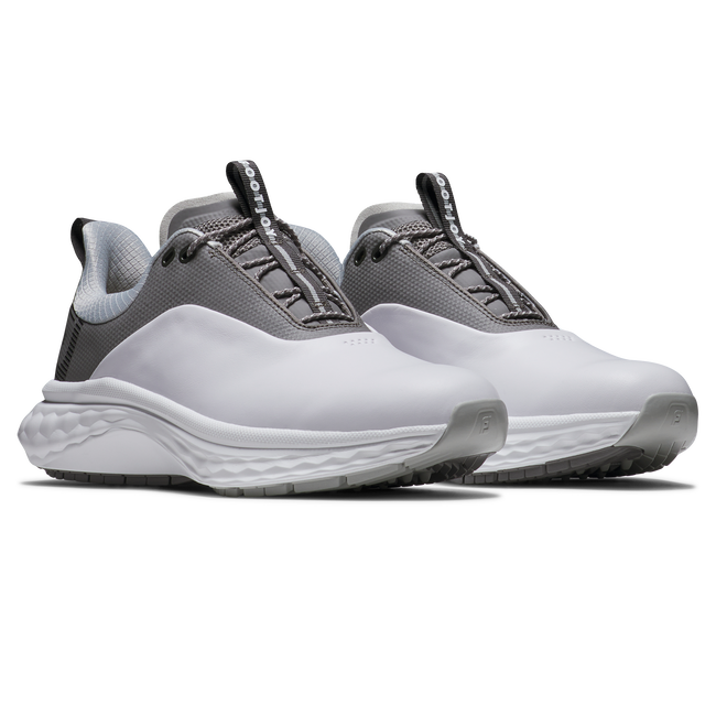 FootJoy FJ Quantum golfsko herr, snedvy av läderovandel och snörning