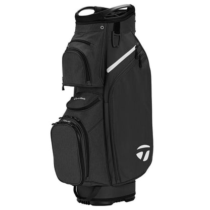TaylorMade Cart Lite vagnbag i grått och blått, sedd framifrån