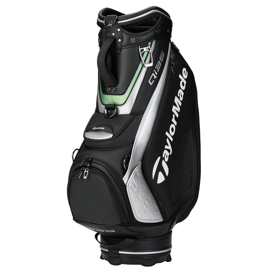 TaylorMade Tour Staff Bag, premium staff bag med 6-vägs topp, sedd från sidan