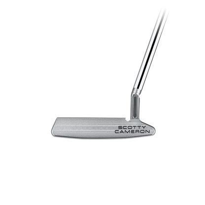 Scotty Cameron Super Select Newport 2.5+ putter sedd ovanifrån med siktlinje i flänsen