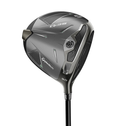 TaylorMade Qi35 driver, klubbhuvudet sett snett framifrån