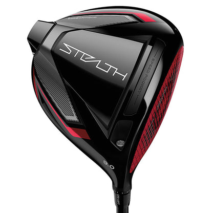 TaylorMade Stealth driver, klubbhuvudet sett snett framifrån
