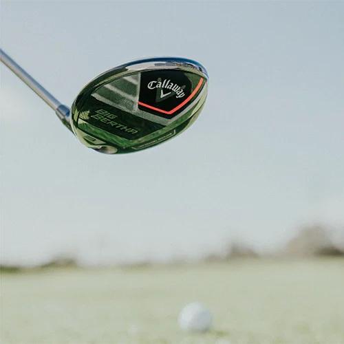 Callaway Big Bertha fairwaywood, klubbhuvud och hosel i närbild