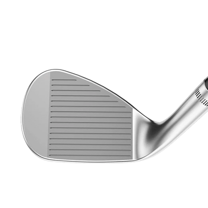 Callaway Jaws Raw Chrome wedge i chrome-finish, vy av klubbhuvudet