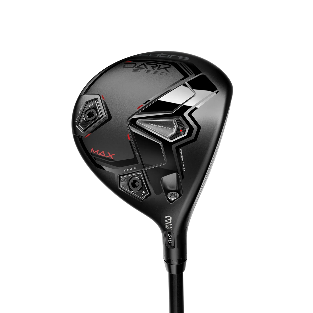 Cobra Darkspeed MAX fairwaywood, klubbhuvudet sett snett framifrån