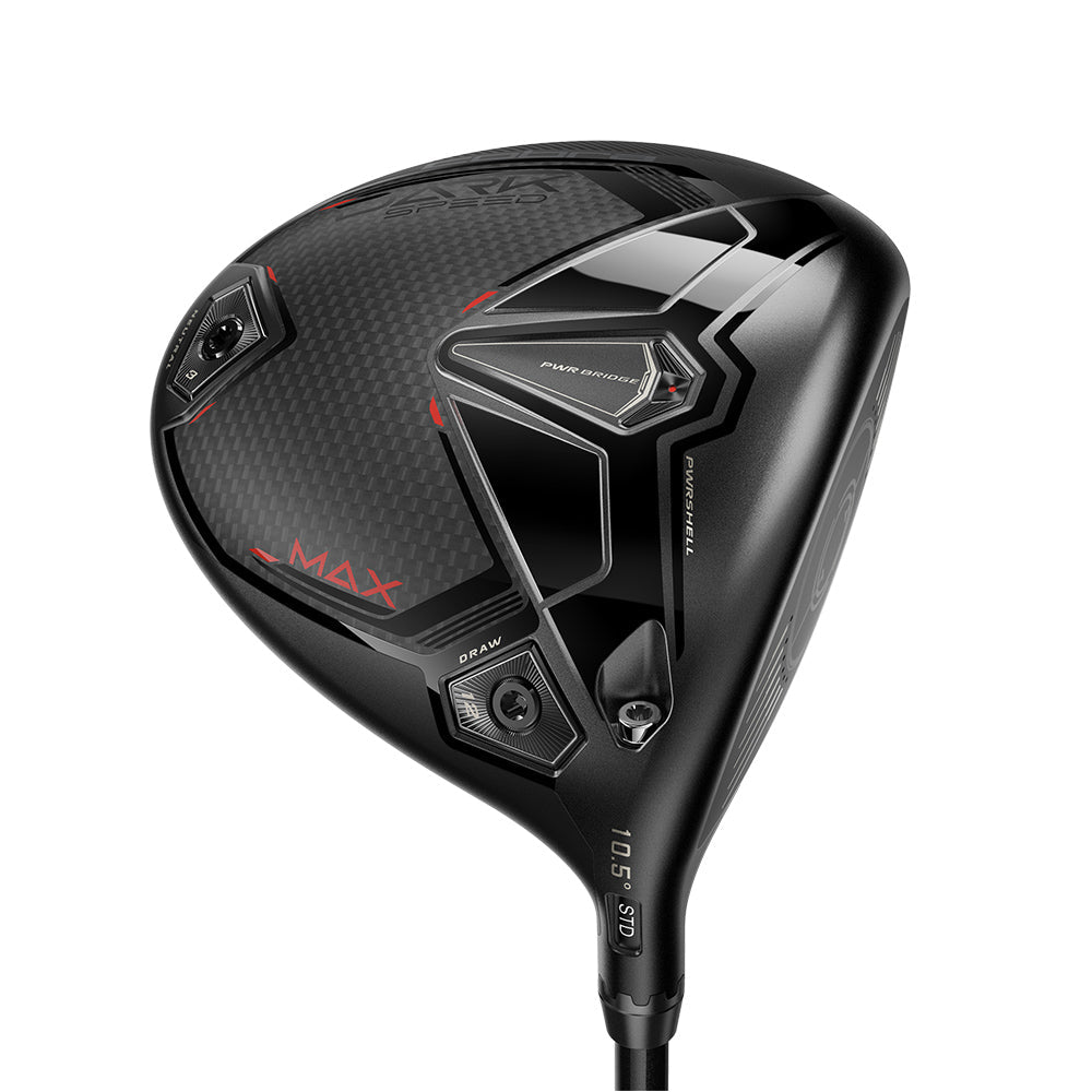 Cobra Darkspeed MAX driver, klubbhuvudet sett snett framifrån