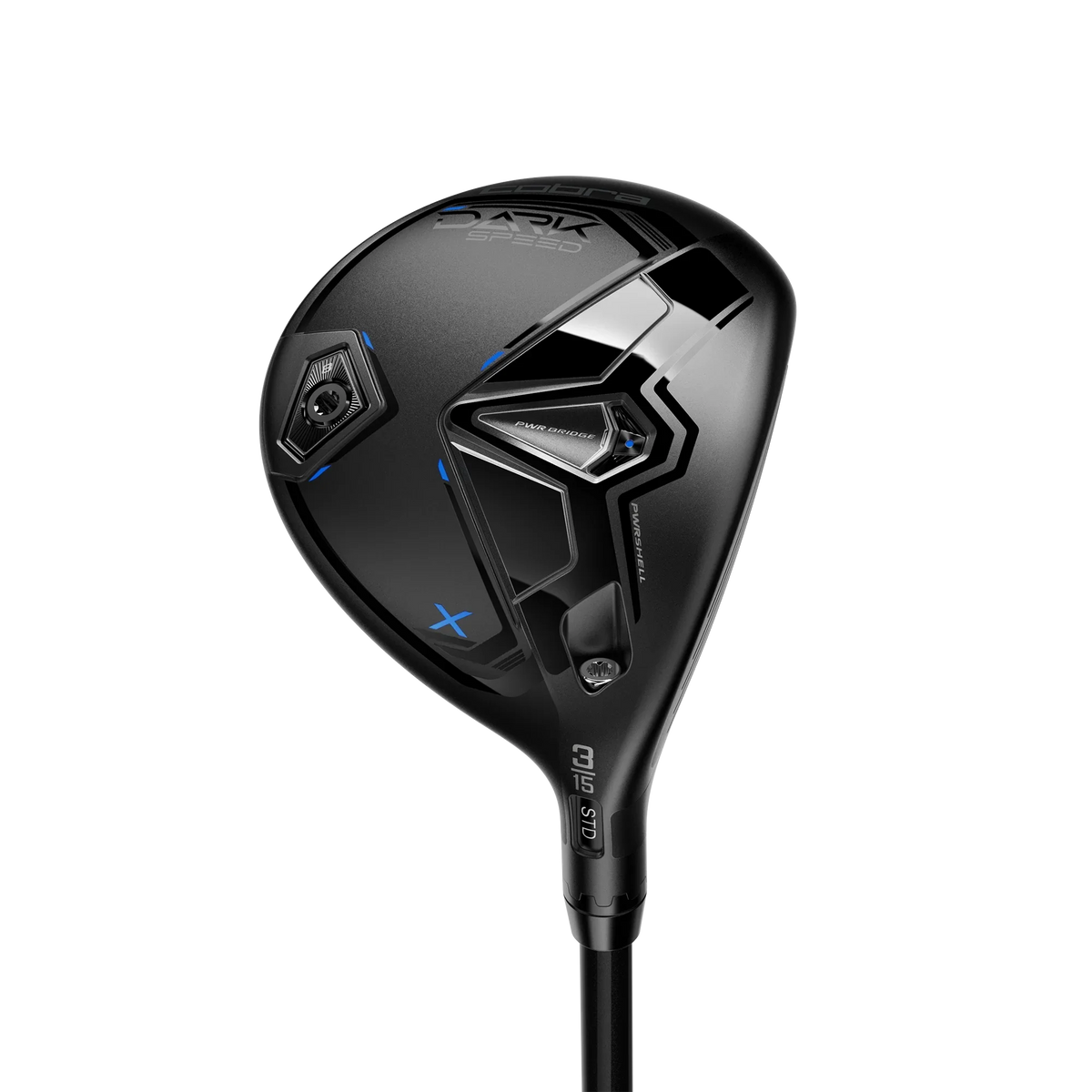 Cobra Darkspeed X fairwaywood, klubbhuvudet sett snett framifrån