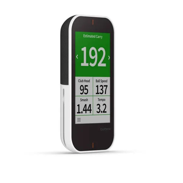 Garmin Approach G80 golf-GPS med launch monitor-data på skärmen