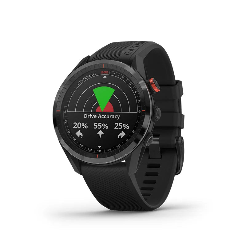 Garmin Approach S62 svart golfklocka sedd framifrån