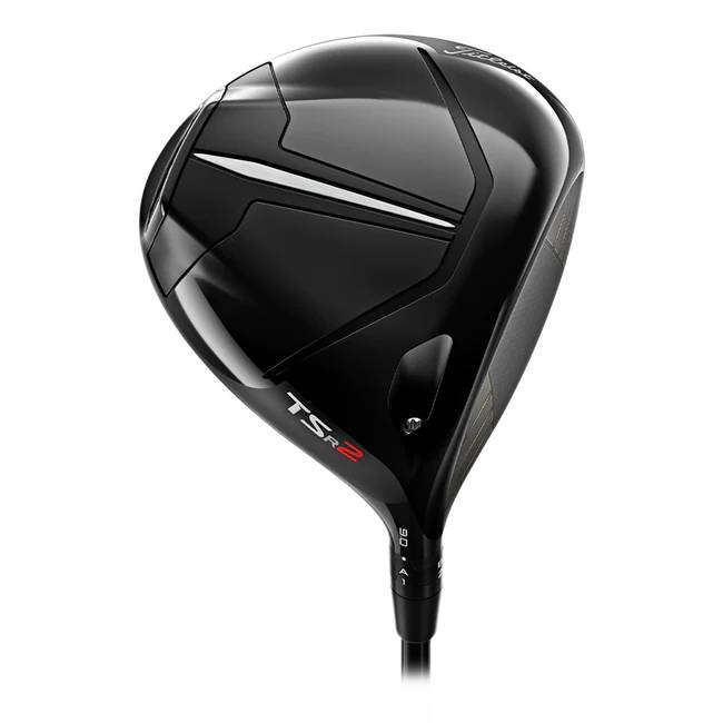 Titleist TSR2 driver, klubbhuvudet sett snett framifrån