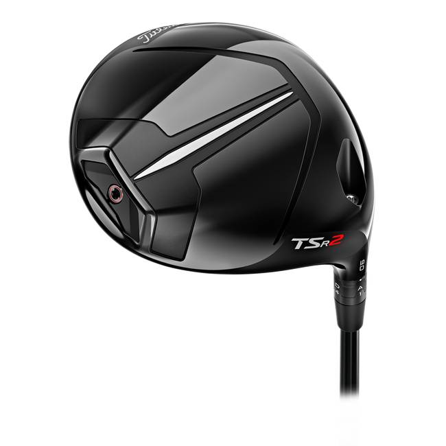 Titleist TSR2 driver, vy uppifrån vid adress