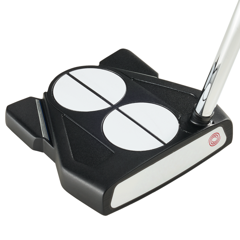 Odyssey 2-Ball Arm Lock mallet-putter med 2-Ball-inriktning, sedd ovanifrån vid adress