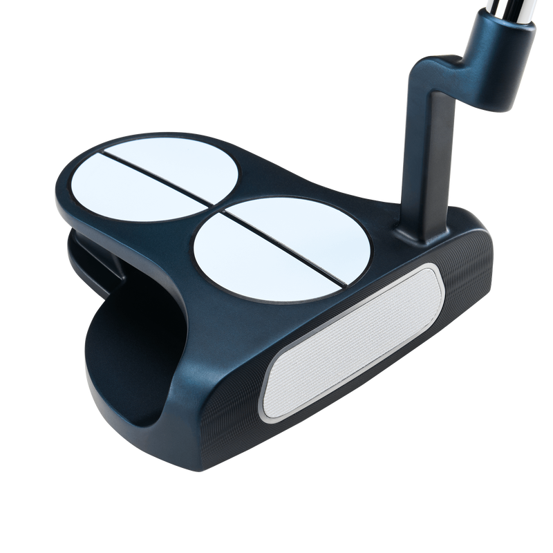 Odyssey AI-ONE 2-Ball mallet-putter, sedd ovanifrån med 2-Ball-sikte vid adress