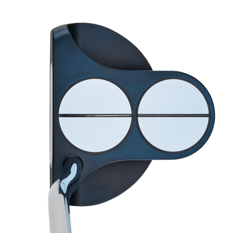 Odyssey AI-ONE 2-Ball DB mallet-putter, vy av klubbhuvudet