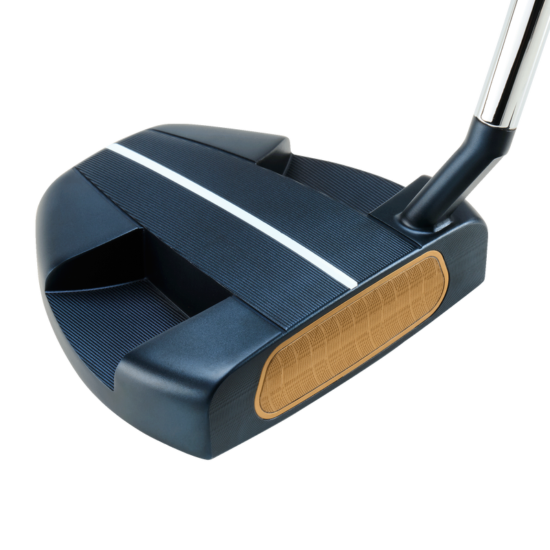 Odyssey AI-ONE Milled Eight helfräst mallet-putter, sedd ovanifrån vid adress