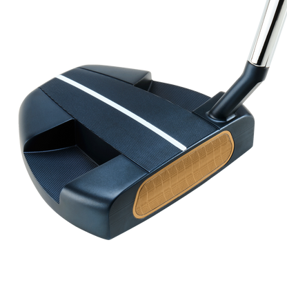 Odyssey AI-ONE Milled Eight helfräst mallet-putter, sedd ovanifrån vid adress