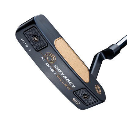 Odyssey AI-ONE Milled One helfräst blad-putter, vy av fräst träffyta och hals