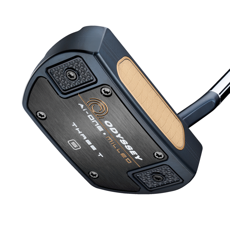 Odyssey AI-ONE Milled Three helfräst blad-putter med Slant-hals, vy av sula
