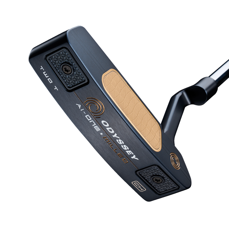 Odyssey AI-ONE Milled Two helfräst blad-putter, vy av fräst träffyta