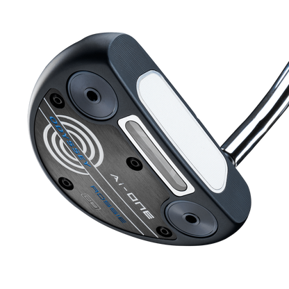 Odyssey AI-ONE Rossie DB mallet-putter med Double Bend-hals, vy av sula