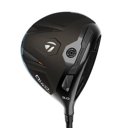 TaylorMade Qi4D Low Spin driver, klubbhuvudet sett snett framifrån