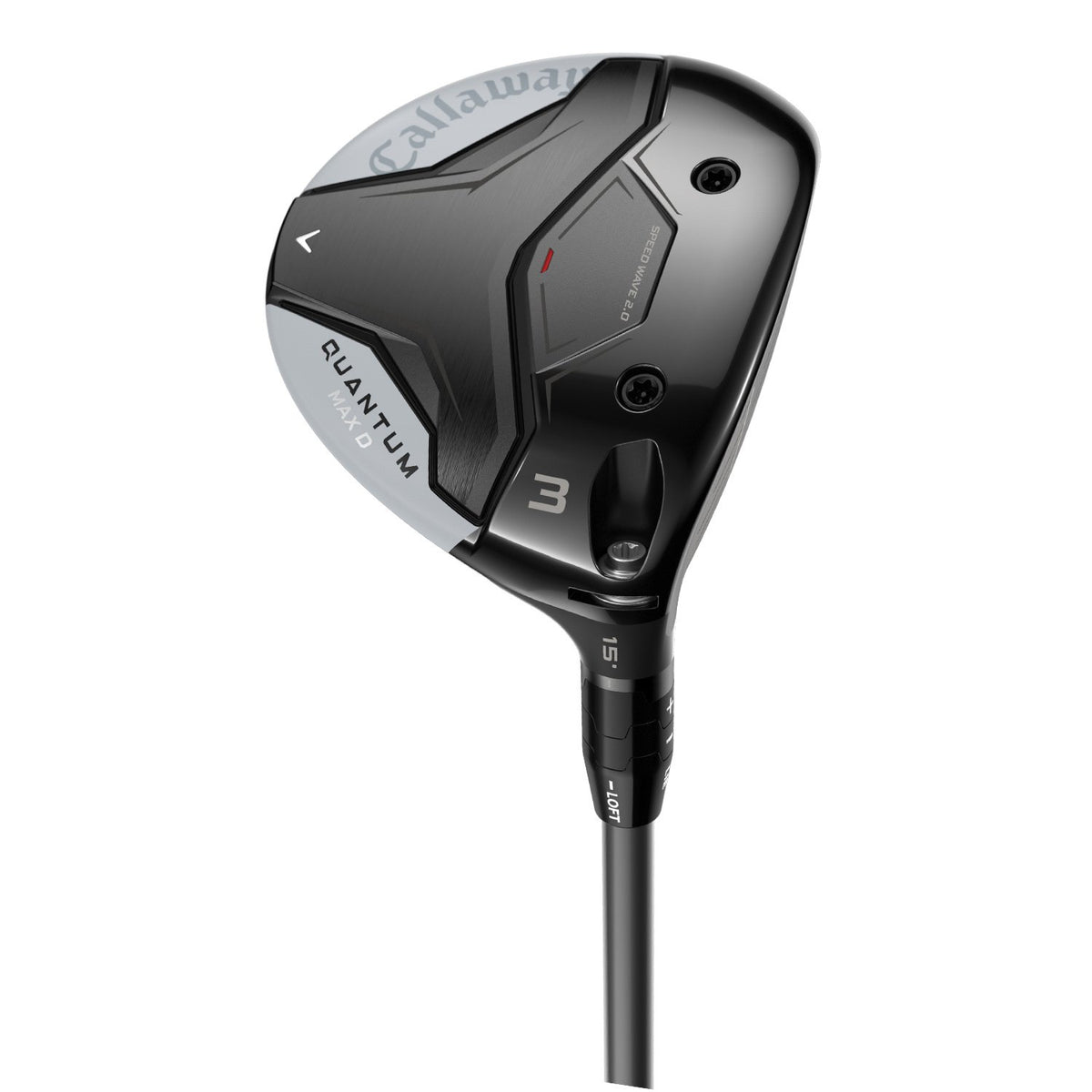 Callaway Quantum Max D fairwaywood, klubbhuvudet sett snett framifrån