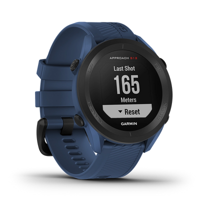 Garmin Approach S12 golfklocka i blått sedd från sidan