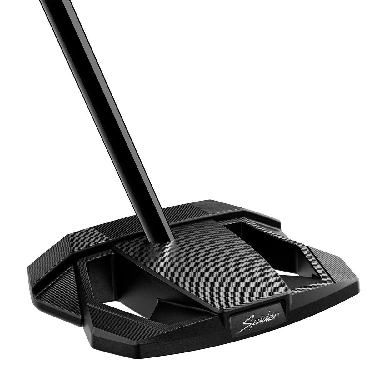 TaylorMade Spider ZT Black putter, vinklad vy av det svarta huvudet