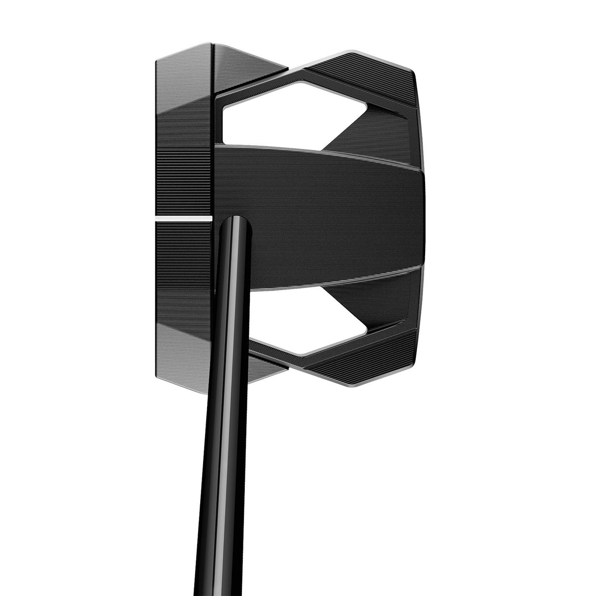 TaylorMade Spider ZT Black CB putter, sidovy med skaftet genom tyngdpunkten