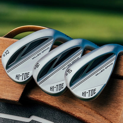TaylorMade Milled Grind HI-Toe 3 Chrome wedge, närbild på mikroribbor