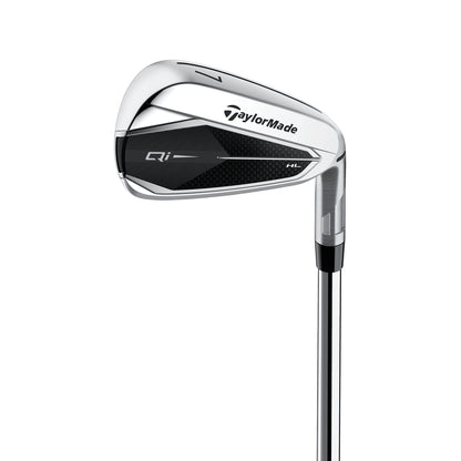 TaylorMade Qi HL järnset i grafit, klubbhuvudena sedda snett framifrån