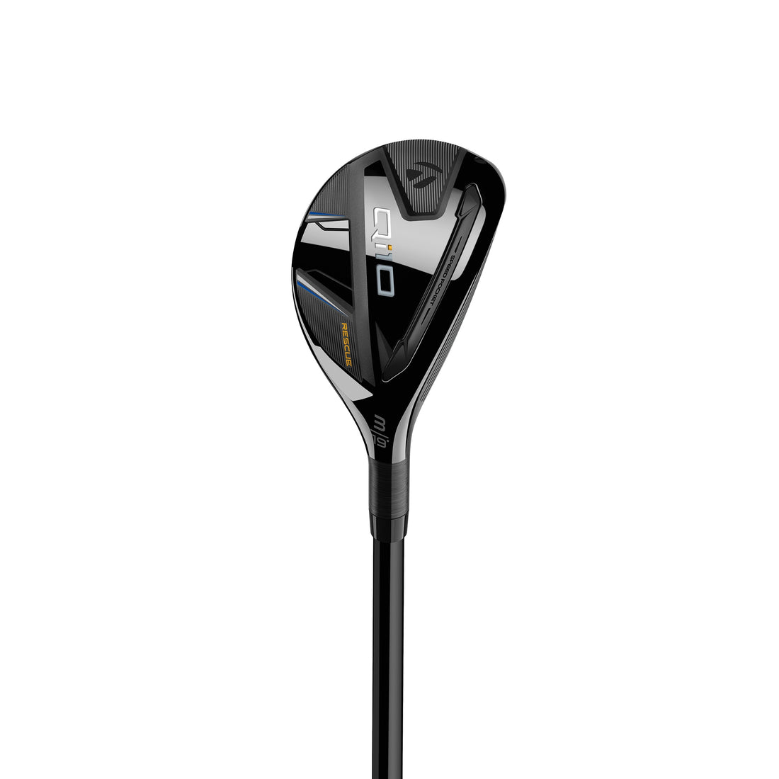 TaylorMade Qi10 Rescue hybrid sedd från adress med Carbon Crown
