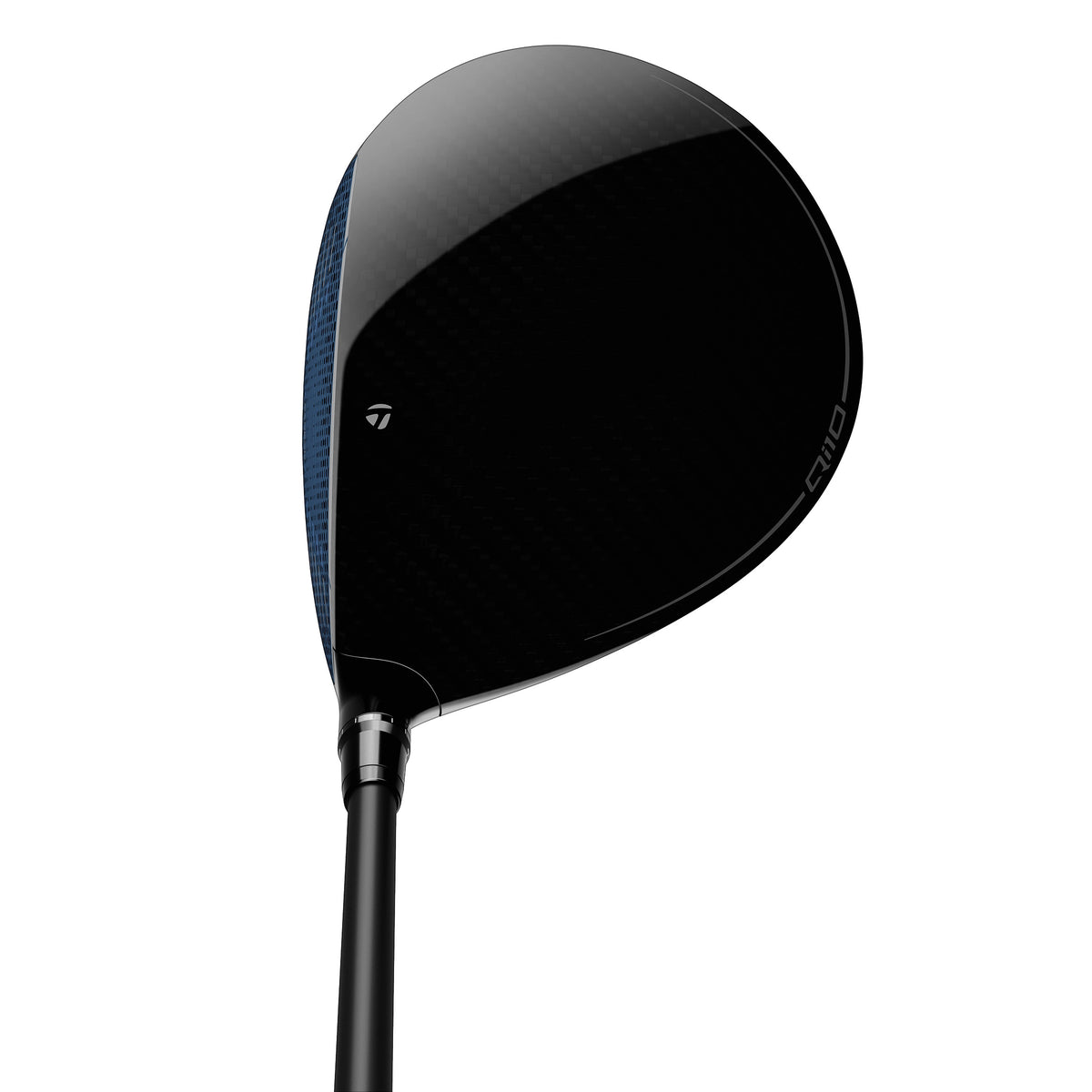 TaylorMade Qi10 LS driver med Infinity Carbon Crown, vy uppifrån