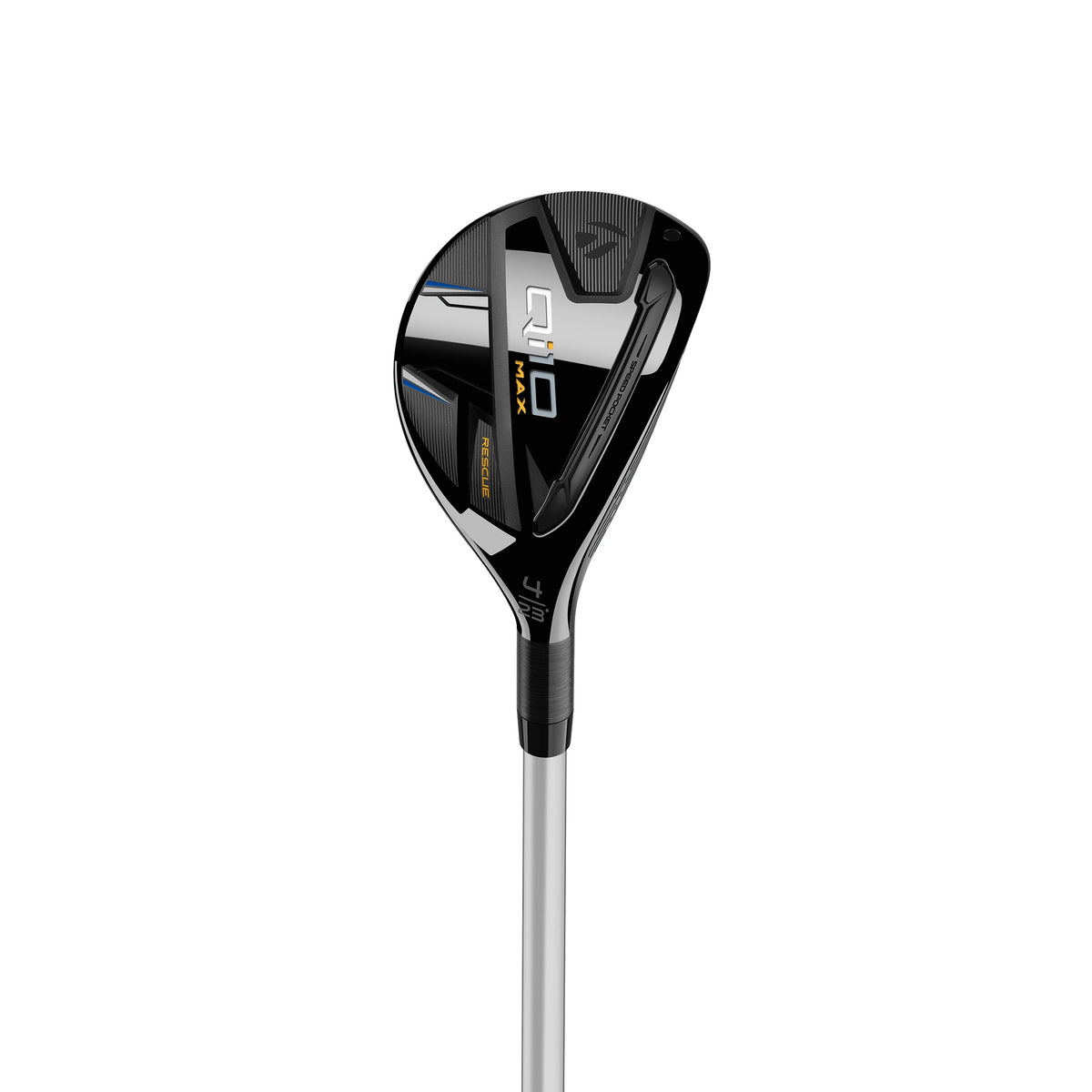 TaylorMade Qi10 MAX Dam Rescue hybrid sedd från adress med Carbon Crown