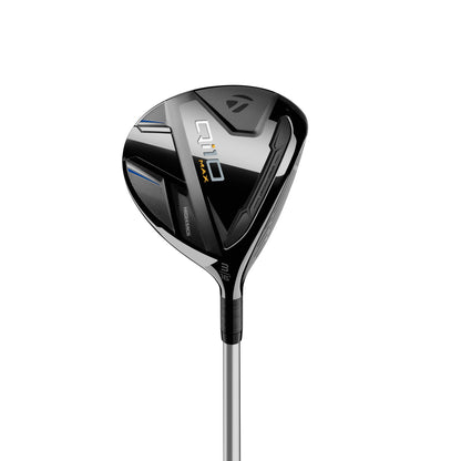 TaylorMade Qi10 Max fairwaywood, klubbhuvudet sett snett framifrån